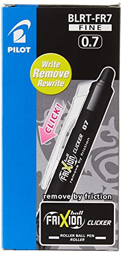 Pilot FriXion Clicker Erasable 0.7mm Black PK12