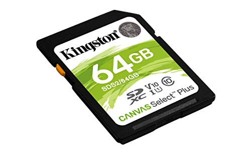 Kingston Canvas Select Plus - Flash memory card - 64 GB - Video Class V10 / UHS-I U1 / Class10 - SDXC UHS-I