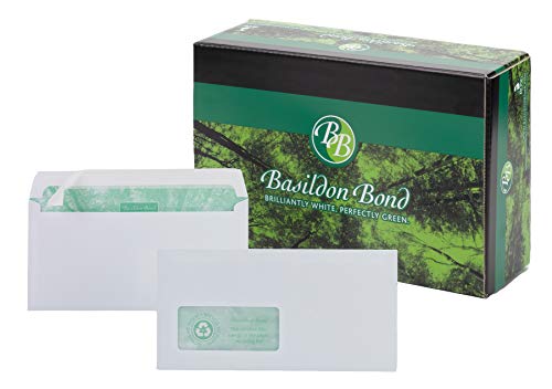 Best Value Basildon Bond DL White Peel And Seal Wallet Envelope, 120 gsm, Pack of 500