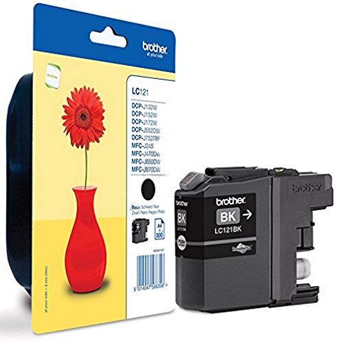 Brother LC121BK - Black - original - ink cartridge - for Brother DCP-J100, J105, J132, J152, J552, J752, MFC-J245, J470, J650, J870