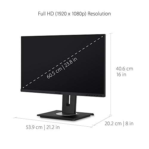 Viewsonic VG2456 - LED monitor - 24" (23.8" viewable) - 1920 x 1080 Full HD (1080p) - IPS - 250 cd/m? - 1000:1 - 5 ms - HDMI, DisplayPort, USB-C - speakers - with built-in Gigabit Ethernet