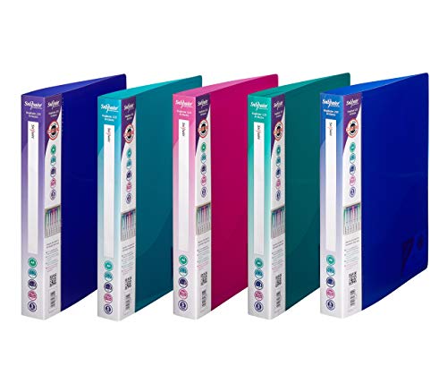 Best Value Snopake 2 Ring 25mm A4 Original Ring Binder Pack of 10 Pieces - Assorted Electra Colours