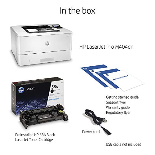 HP LaserJet Pro M404dn - Printer - B/W - Duplex - laser - A4/Legal - 4800 x 600 dpi - up to 38 ppm - capacity: 350 sheets - USB 2.0, Gigabit LAN, USB host