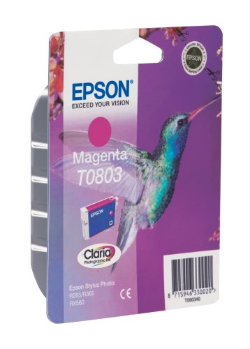 Best Value Epson Original T0803 Claria Magenta Ink Cartridge, Genuine, Amazon Dash Replenishment Ready