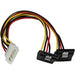 StarTech 12in LP4 to 2x Right Angle SATA