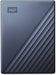 WD My Passport Ultra WDBFTM0040BBL - Hard drive - encrypted - 4 TB - external (portable) - USB 3.0 (USB-C connector) - 256-bit AES - blue