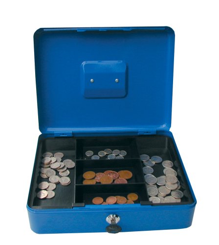 Best Value Cathedral CBBL12 30 cm 12-Inch Value Metal Cash Box - Blue