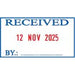 Best Value Colop S260/L1 Green Line Text Dater RECEIVED Self-Inking Imprint 45x24mm Blue/Red Ref 15560150