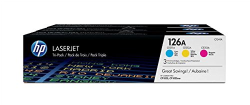 HP 126A - CF341A - 1 x Yellow,1 x Cyan,1 x Magenta - Toner cartridge - For Color LaserJet Pro CP1025, CP1025nw, LaserJet Pro 100, TopShot LaserJet Pro M275