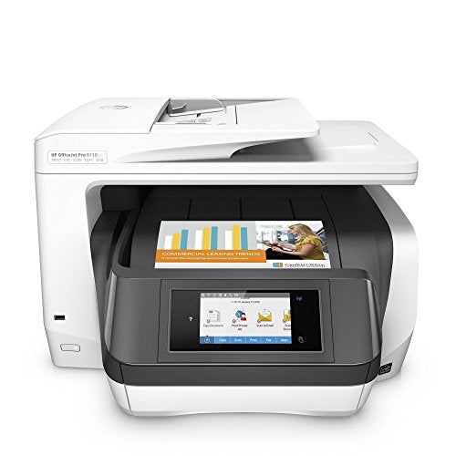 HP Officejet Pro 8730 All-in-One - Multifunction printer - colour - ink-jet - Legal (216 x 356 mm) (original) - A4/Legal (media) - up to 22 ppm (copying) - up to 24 ppm (printing) - 250 sheets - USB 2.0, LAN, Wi-Fi(n), USB host, NFC - HP Instant Ink eligible