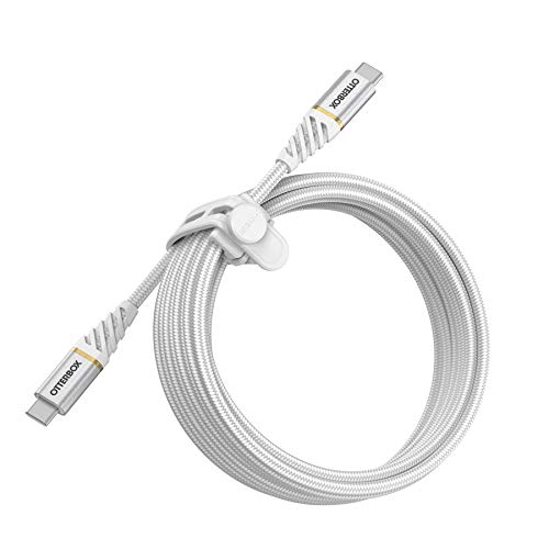 OtterBox Premium - USB cable - USB-C (M) to USB-C (M) - 3 m - cloud sky white