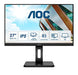 AOC Q27P2Q - LED monitor - 27" - 2560 x 1440 1440p (Quad HD) @ 75 Hz - IPS - 300 cd/m - 1000:1 - 4 ms - HDMI, VGA, DisplayPort - speakers - black