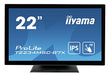 iiyama ProLite T2234MSC-B7X - LED monitor - 22" (21.5" viewable) - touchscreen - 1920 x 1080 Full HD (1080p) @ 60 Hz - IPS - 350 cd/m - 1000:1 - 8 ms - HDMI, VGA, DisplayPort - speakers - matte black