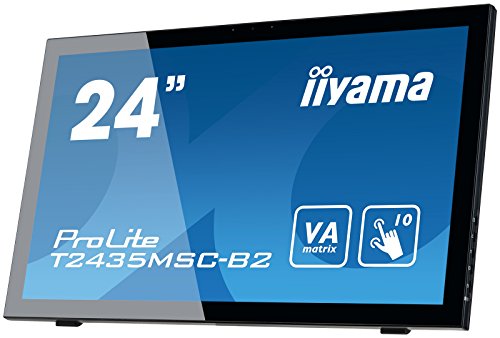 iiyama ProLite T2435MSC-B2 - LED monitor - 24" (23.6" viewable) - touchscreen - 1920 x 1080 Full HD (1080p) @ 60 Hz - VA - 250 cd/m - 3000:1 - 6 ms - HDMI, DVI-D, DisplayPort - speakers - black