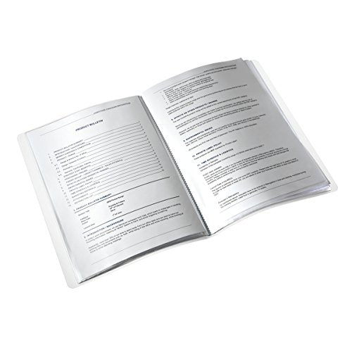 Best Value Leitz A4 Display Book, 20 Pockets, 40 Sheet Capacity, Transparent Pockets, Purple, WOW Range, 46310062