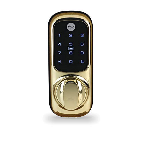 Yale Keyless Connected - Door lock - electronic, key-card - smart lock - touch keypad - RFID - polished brass