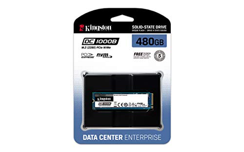 Kingston Data Center DC1000B - Solid state drive - encrypted - 480 GB - internal - M.2 2280 - PCI Express 3.0 x4 (NVMe) - 256-bit AES - Self-Encrypting Drive (SED)