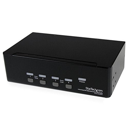 Best Value StarTech.com 4-Port Dual KVM Switch with Audio for DVI Computers - Built-in USB Hub (SV431DD2DUA)