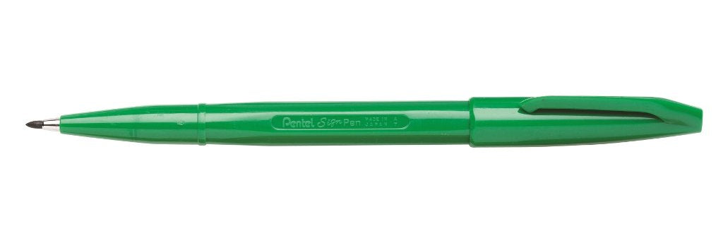 Best Value Pentel Sign Pen - Green, Pack of 12 , S520-D