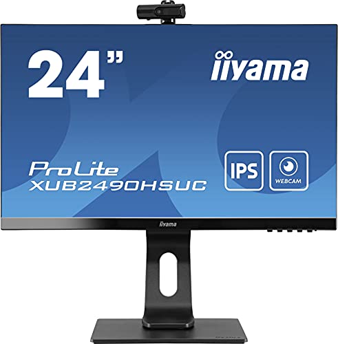 iiyama ProLite XUB2490HSUC-B1 - LED monitor - 24" (23.8" viewable) - 1920 x 1080 Full HD (1080p) @ 60 Hz - IPS - 250 cd/m - 1000:1 - 4 ms - HDMI, VGA, DisplayPort - speakers - black