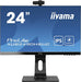 iiyama ProLite XUB2490HSUC-B1 - LED monitor - 24" (23.8" viewable) - 1920 x 1080 Full HD (1080p) @ 60 Hz - IPS - 250 cd/m - 1000:1 - 4 ms - HDMI, VGA, DisplayPort - speakers - black