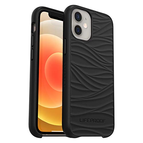 LifeProof WAKE - Back cover for mobile phone - ocean-based recycled plastic - black - ultra thin with mellow wave pattern