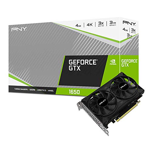 PNY GeForce GTX 1650 Dual Fan - Graphics card - GF GTX 1650 - 4 GB GDDR6 - PCIe 3.0 x16 - HDMI, 2 x DisplayPort