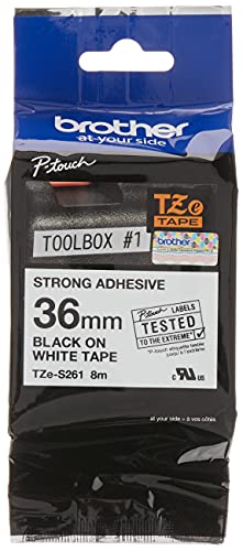 Brother TZe-S261 - Extra strength adhesive - black on white - Roll (3.6 cm x 8 m) 1 cassette(s) laminated tape - for P-Touch PT-3600, 530, 550, 9200, 9400, 9500, 9600, 9700, 9800, D800, E800, P900, P950