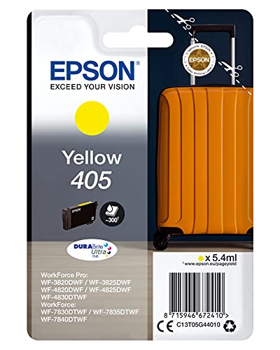 Epson 405 - 5.4 ml - yellow - original - blister with RF/acoustic alarm - ink cartridge - for WorkForce WF-7830, 7835, 7840, WorkForce Pro WF-3820, 3825, 4820, 4825, 4830