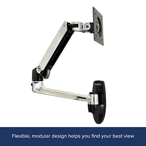 Ergotron LX Wall Mount LCD Arm - Mounting kit (articulating arm, mounting base, extension brackets) for LCD display - aluminium - screen size: up to 27" - wall-mountable