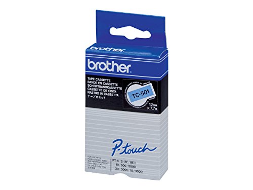 Brother - Black, blue - Roll (1.2cm x 7.7m) 1 pcs. printer tape - for P-Touch PT-15, PT-20, PT-2000, PT-3000, PT-500, PT-5000, PT-6, PT-8, PT-8E