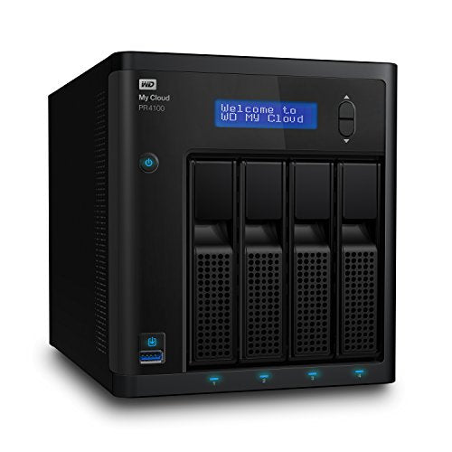 WD My Cloud PR4100 WDBNFA0320KBK - NAS server - 4 bays - 32 TB - HDD 8 TB x 4 - RAID 0, 1, 5, 10, JBOD - RAM 4 GB - Gigabit Ethernet