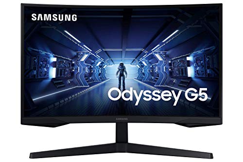 Samsung Odyssey G5 C32G55TQWR - G55T Series - LED monitor - curved - 32" - 2560 x 1440 WQHD @ 144 Hz - VA - 250 cd/m? - 2500:1 - HDR10 - 1 ms - HDMI, DisplayPort - black