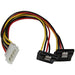 StarTech 12in LP4 to 2x Right Angle SATA