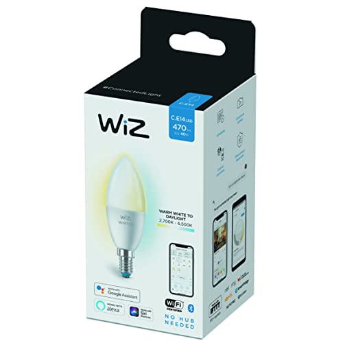 WiZ Connected - LED light bulb - shape: C37 - E14 - 4.9 W (equivalent 40 W) - class A+ - warm to cool white light - 2700-6500 K