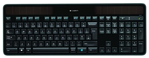 Logitech Wireless Solar Powered Keyboard K750 with unifying 2.4GHz mini USB receiver , powers from sunlight or ambient indoor lighting