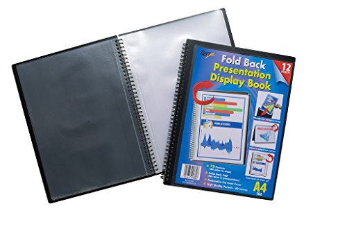 Best Value Tiger A4 foldback presentation display book - 12 pockets