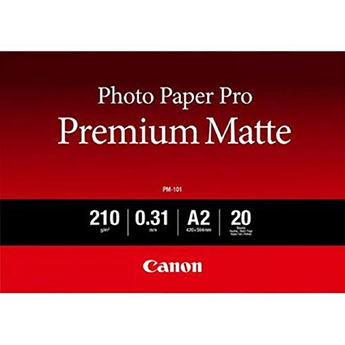 Canon Pro Premium PM-101 - Smooth matte - 310 micron - warm white tone - A2 (420 x 594 mm) - 210 g/m - 20 sheet(s) photo paper