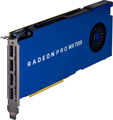 AMD Radeon Pro WX 7100 - Graphics card - Radeon Pro WX 7100 - 8 GB GDDR5 - PCIe 3.0 x16 - 4 x DisplayPort - for Workstation Z240 (400 Watt), Z2 G4 (MT, 500 Watt, 650 Watt), Z4 G4 (1000 Watt, 750 Watt), Z440 (700 Watt), Z6 G4, Z8 G4