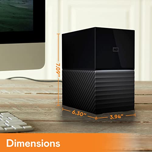 WD My Book Duo WDBFBE0280JBK - Hard drive array - 28 TB - 2 bays - HDD 14 TB x 2 - USB 3.1 Gen 1 (external)