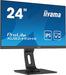 iiyama ProLite XUB2493HS-B4 - LED monitor - 24" (23.8" viewable) - 1920 x 1080 Full HD (1080p) @ 75 Hz - IPS - 250 cd/m² - 1000:1 - 4 ms - HDMI, VGA, DisplayPort - speakers - matte black