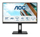 AOC Q24P2Q - LED monitor - 23.8" - 2560 x 1440 1440p (Quad HD) @ 75 Hz - IPS - 250 cd/m - 1000:1 - 4 ms - HDMI, VGA, DisplayPort - speakers - black