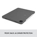 Logitech Combo Touch - Keyboard and folio case - with trackpad - backlit - Apple Smart connector - QWERTY - UK - oxford grey - for Apple 12.9-inch iPad Pro 