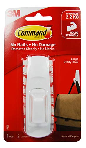 Best Value Command 17003 Large Hook Hanging Strips - White, Pack of 1