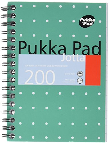 Best Value Pukka Pad 836877 Jotta Notebook Wirebound Perforated Ruled 200pp 80gsm A6 Ref JM036 [Pack of 3],Green