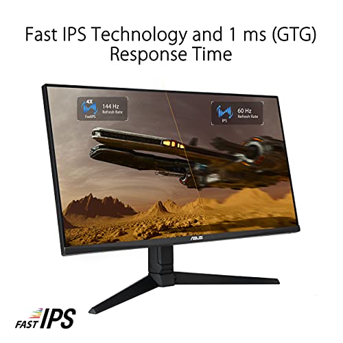 ASUS TUF Gaming VG28UQL1A 28 Inch 3840 x 2160 Pixels 4K Ultra HD Resolution 1ms Response Time 144Hz Refresh Rate HDMI DisplayPort USB Gaming Monitor