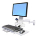 Ergotron 200 Series Combo Arm - Mounting kit (handle, wall bracket, articulating arm, support tray, wrist rest) for LCD display / keyboard / mouse / bar code scanner - plastic, aluminium, steel - white - screen size: up to 24" - wall-mountable