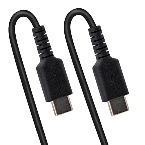 StarTech 1m USB C to USB C Coiled Heavy Duty Fast Charge and Sync Cable