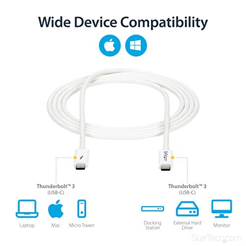 StarTech 2m Thunderbolt 3 Cable White