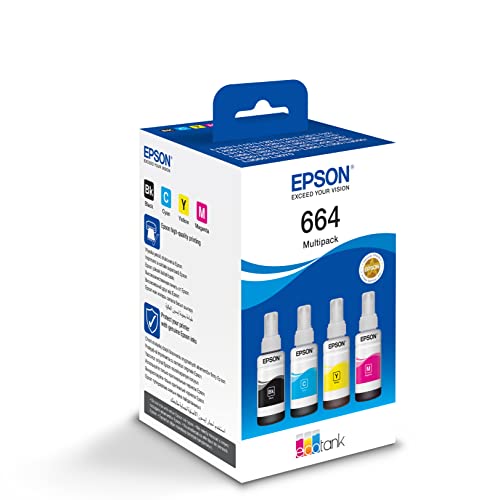 Epson EcoTank 664 - 4-pack - black, yellow, cyan, magenta - original - ink tank